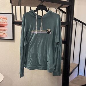 Mickey Teal Hoodie with Bunny Ears